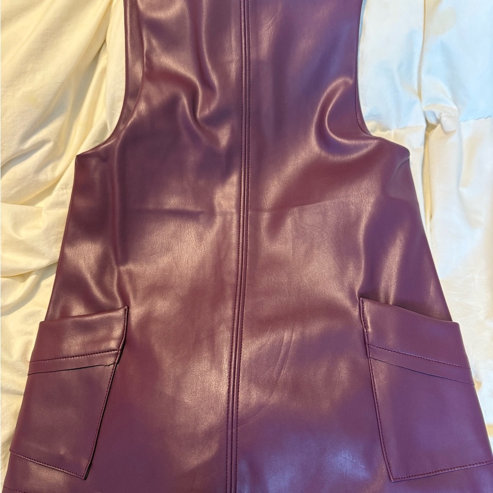 Girl’s Purple pleather shift dress